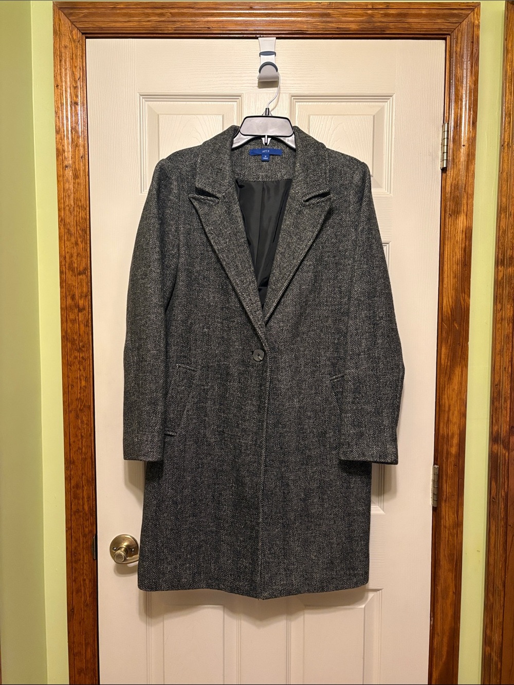 Apt. 9 Charcoal Gray Wool-Blend Pea Coat